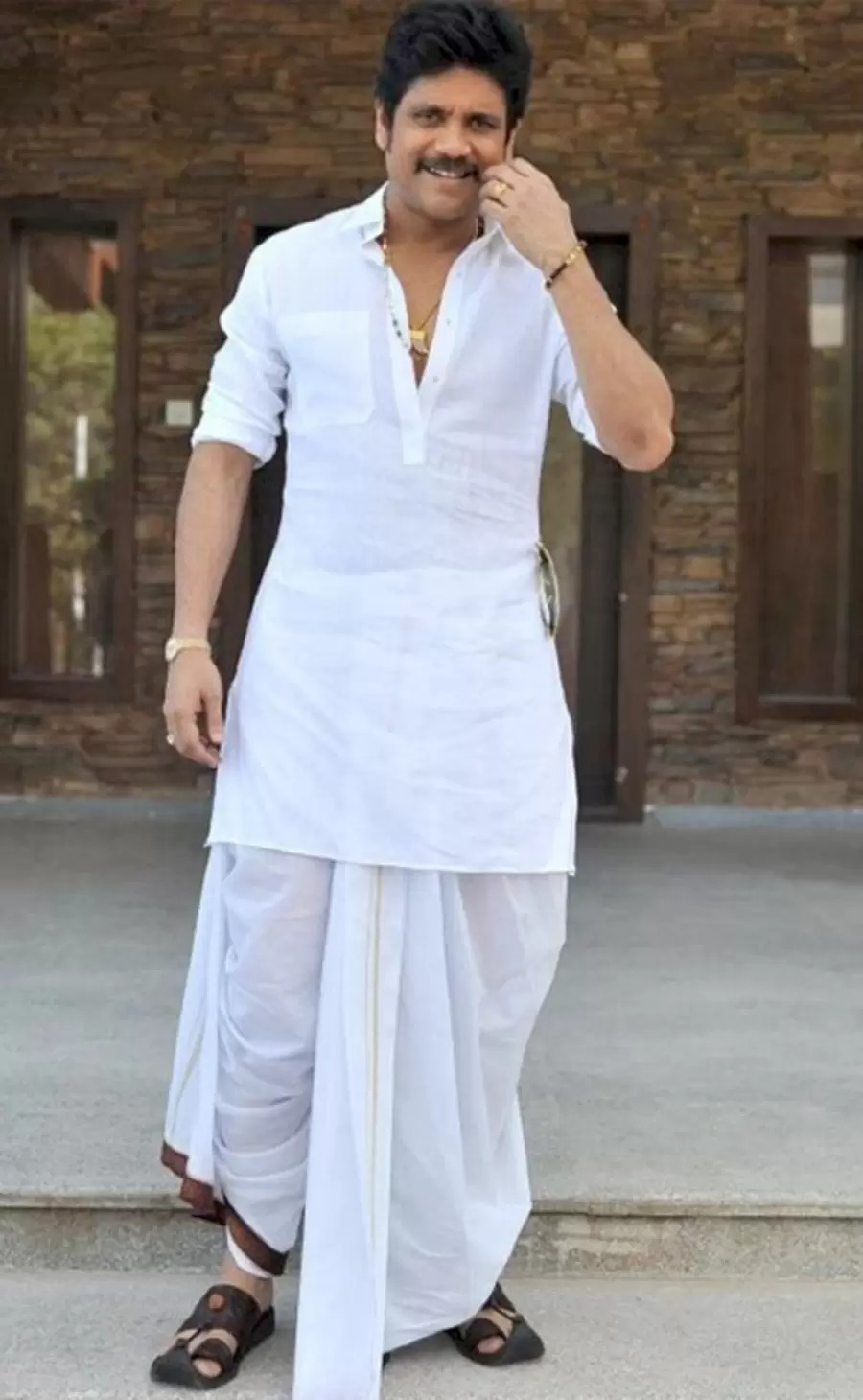 Traditional kurta with dhoti